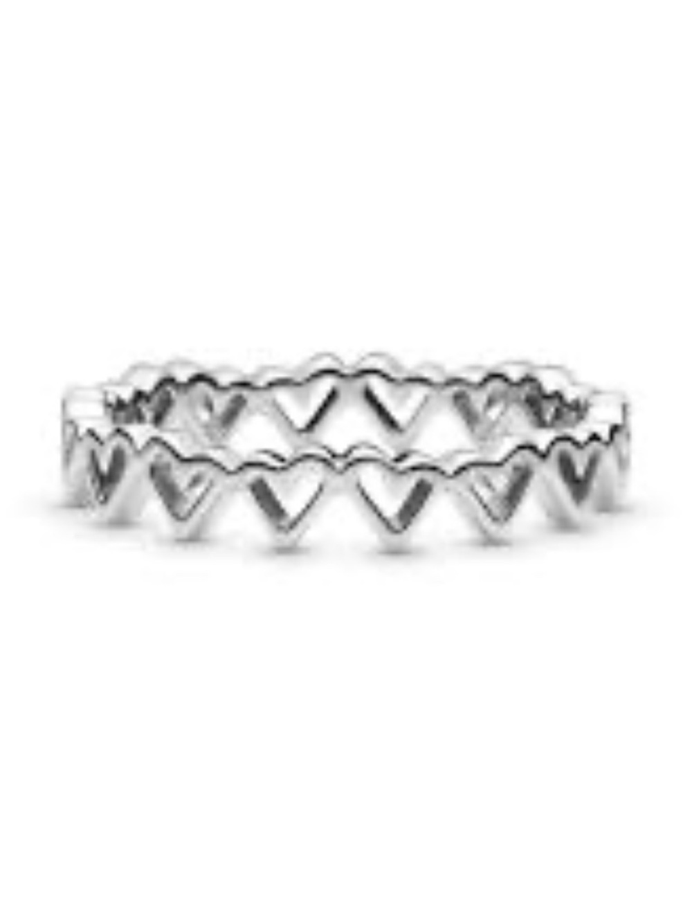 Silver 925 Heart Stacking Ring - Women Jewelry size 6.5 cute preppy